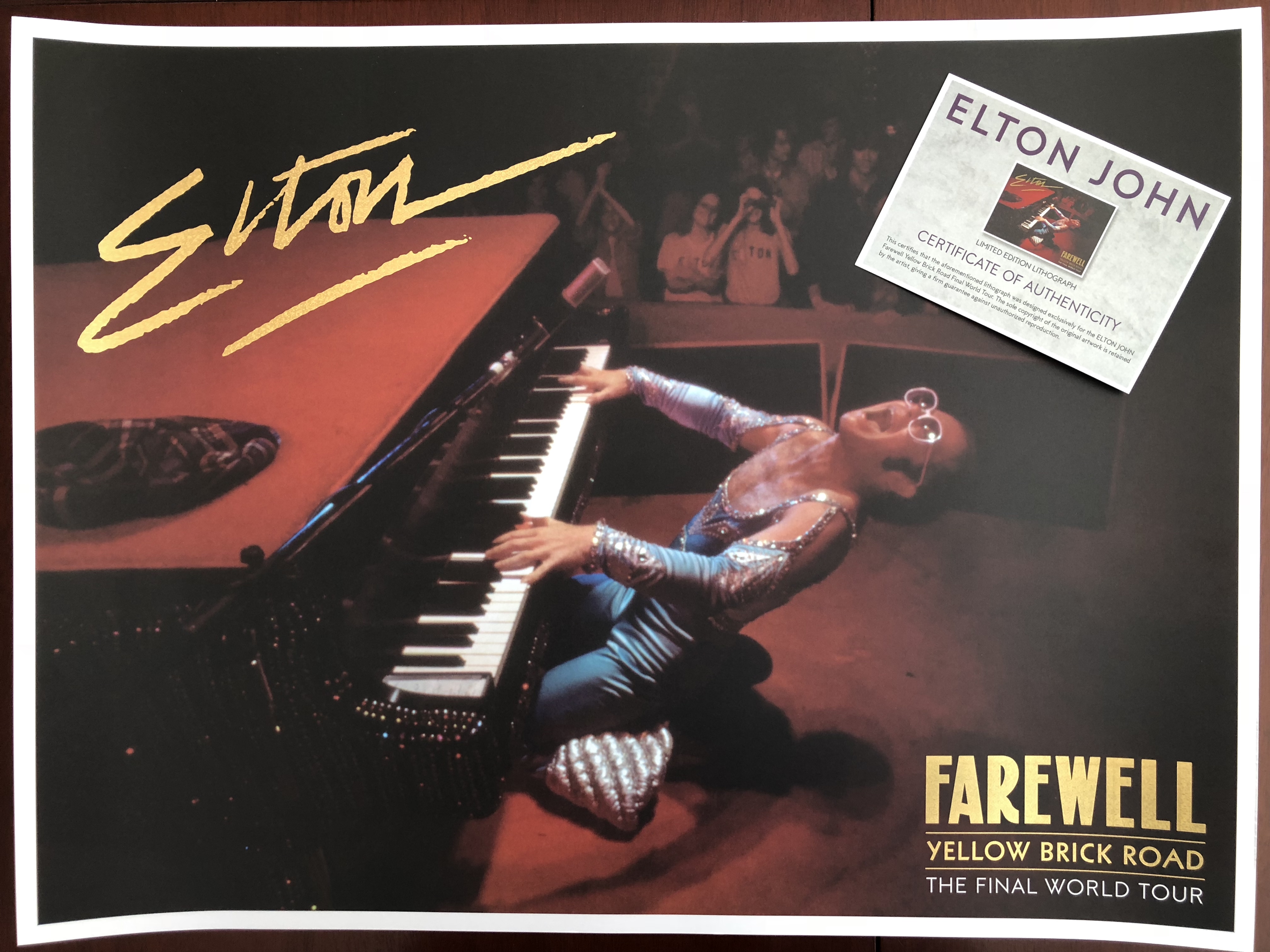 Elton John VIP Lithograph With Certificate Of Authenticity