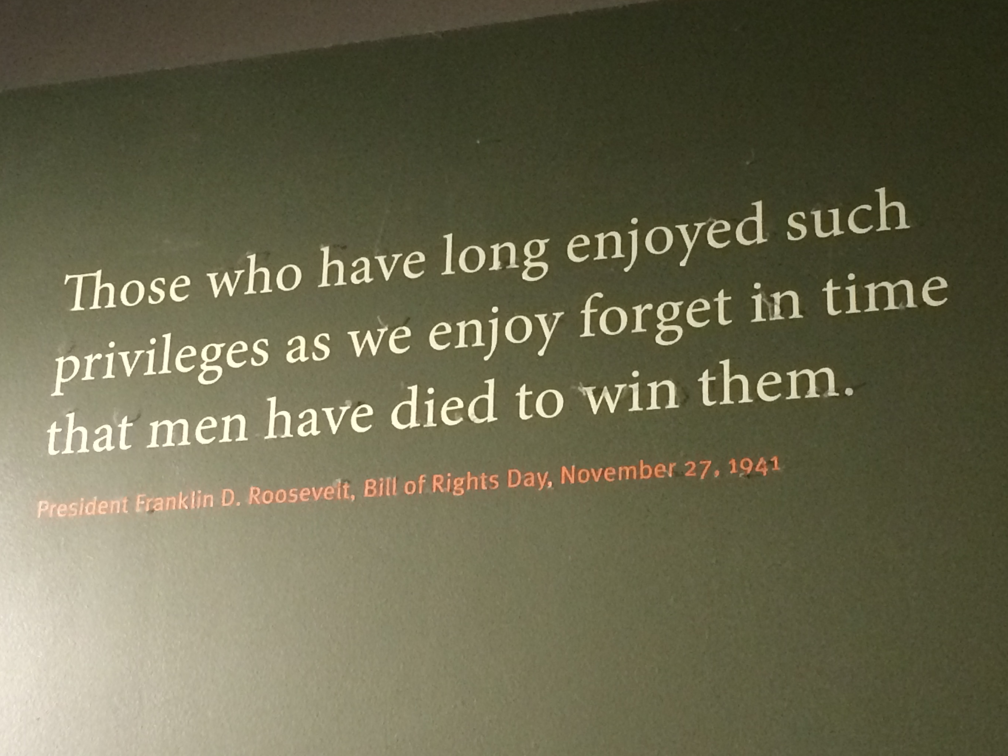 Pearl Harbor Museum - President Roosevelt Quote