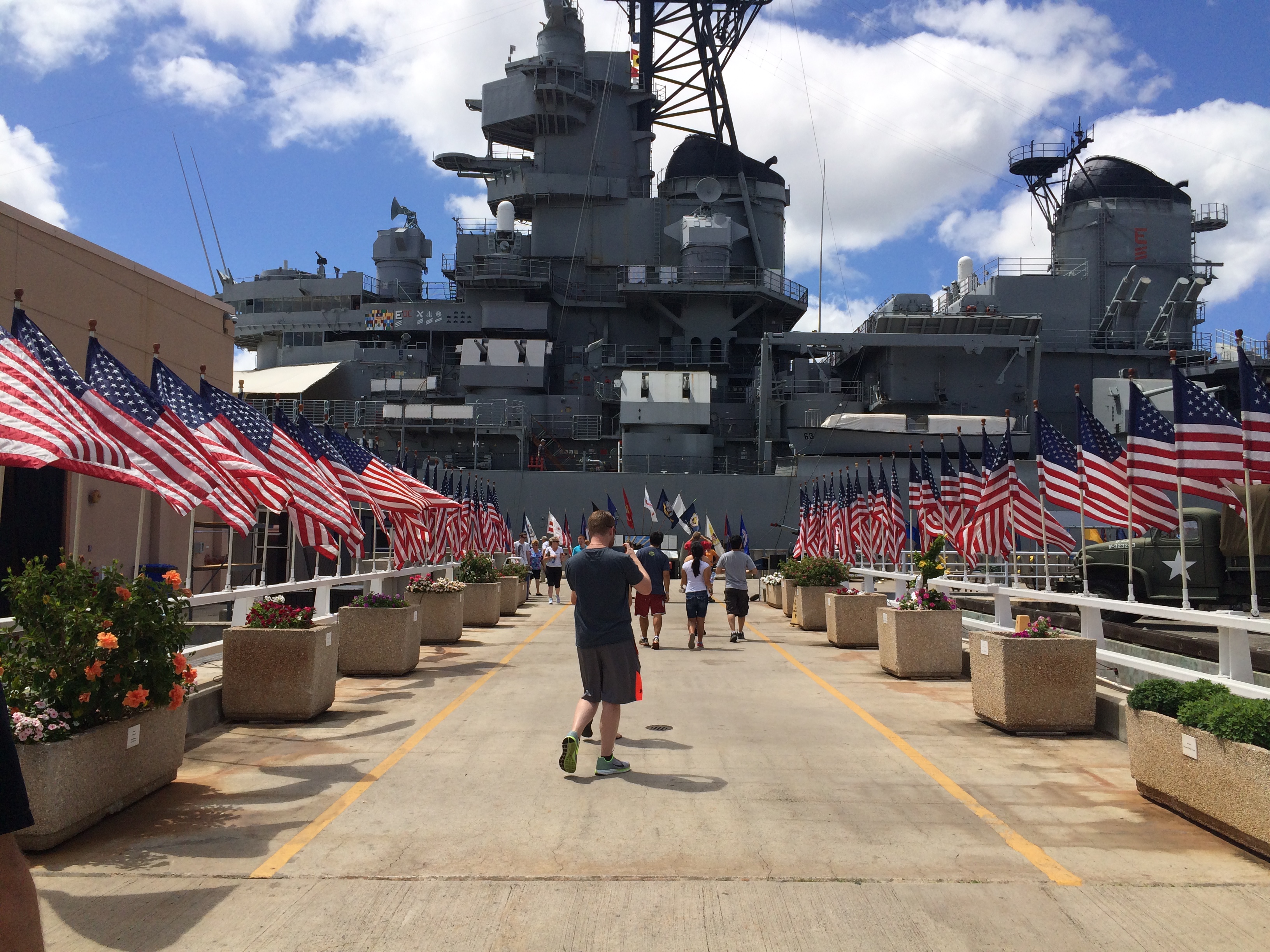 The USS Missouri in Pearl Harbor